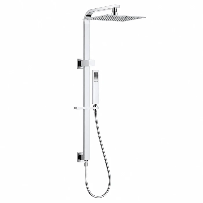 Regio Square Shower Station with 250mm Stainless Steel Shower Head � Top Water Inlet