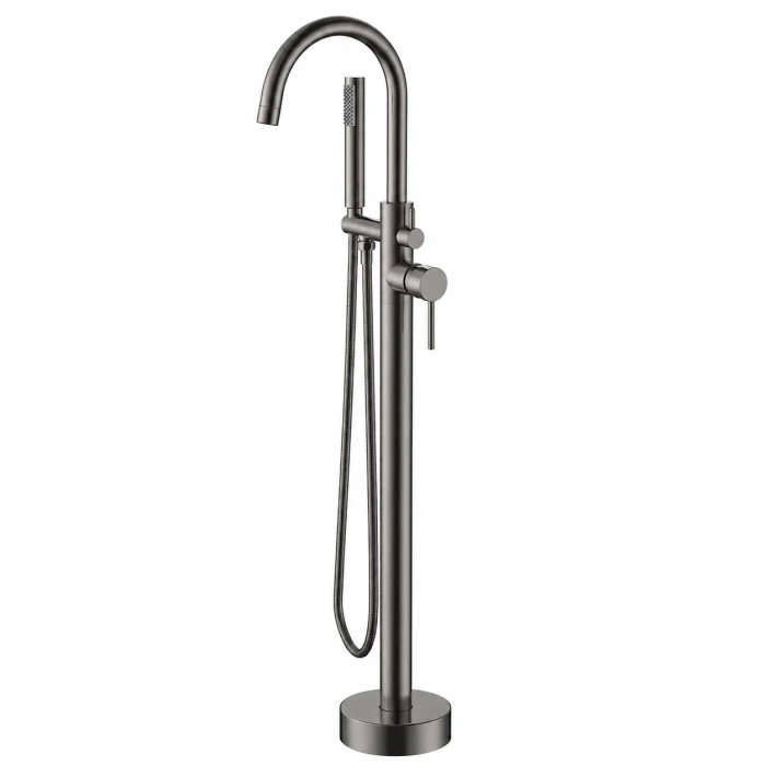 Regio Round Freestanding Bath Mixer with Handheld Shower